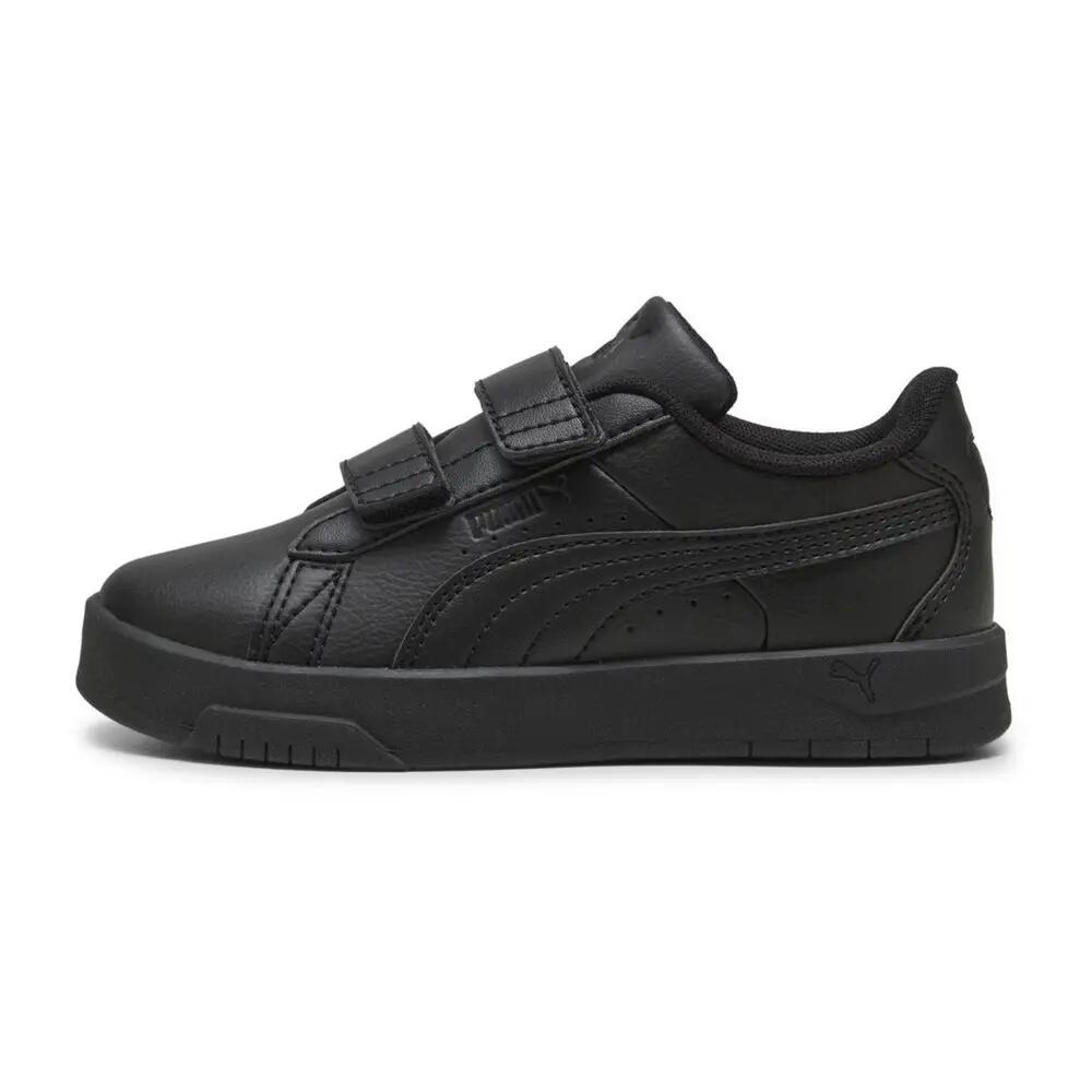 Girls Jada Platform Court Trainers (Black) 2/4