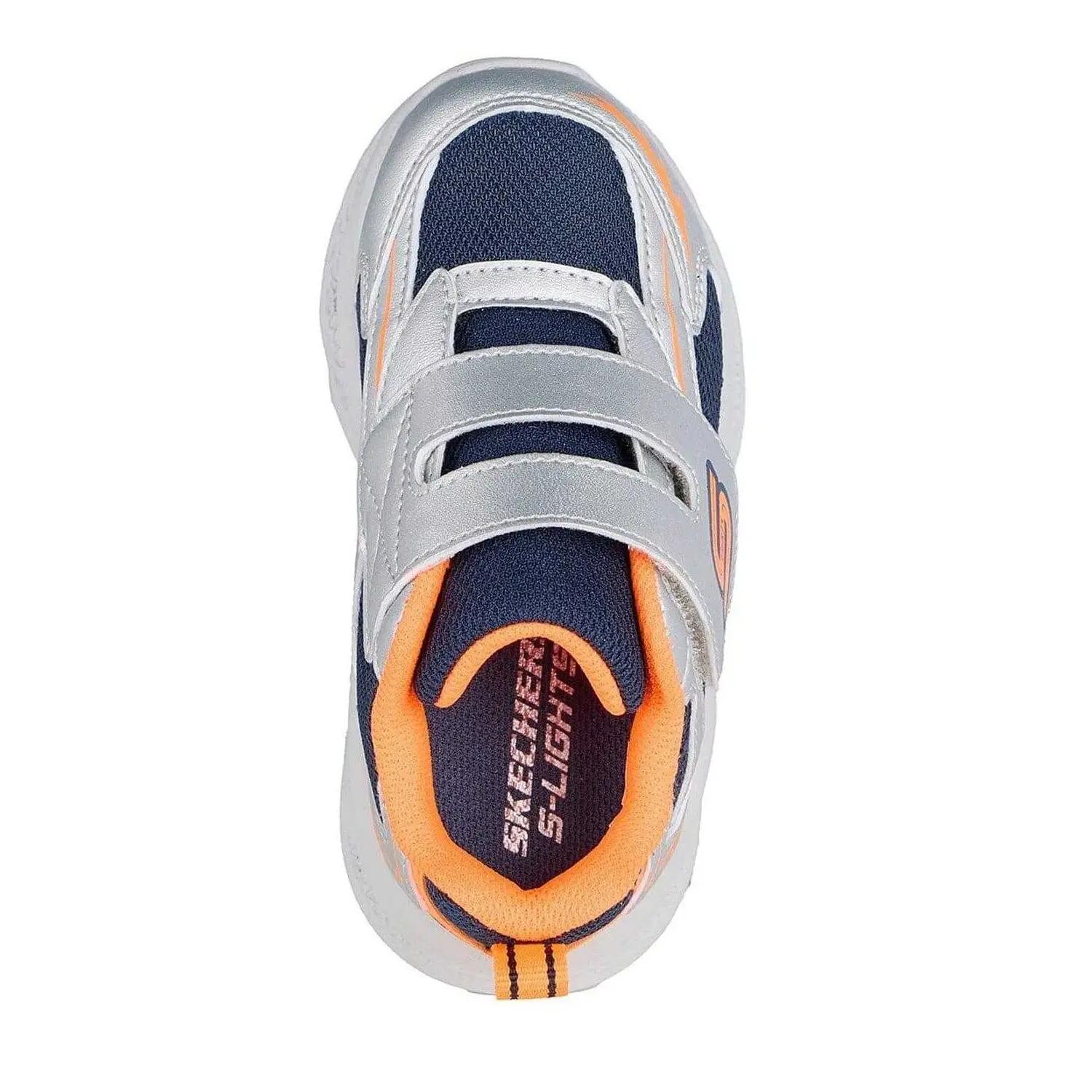 Baskets METEOR LIGHTS Toutpetit (Argenté / Orange) 3/6