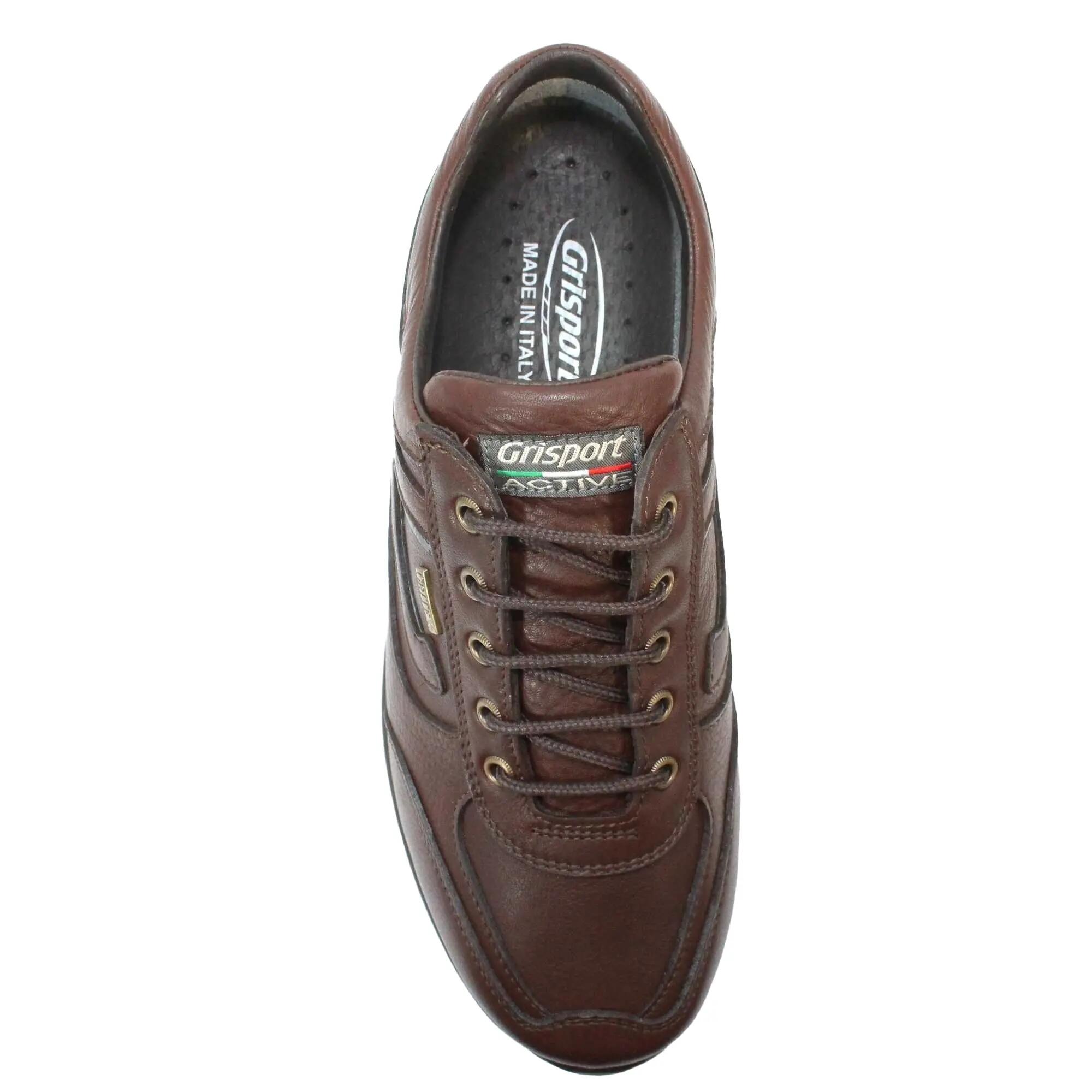 Scarpe Da Passeggio Pelle Uomo Grisport Airwalker Marrone 4/5