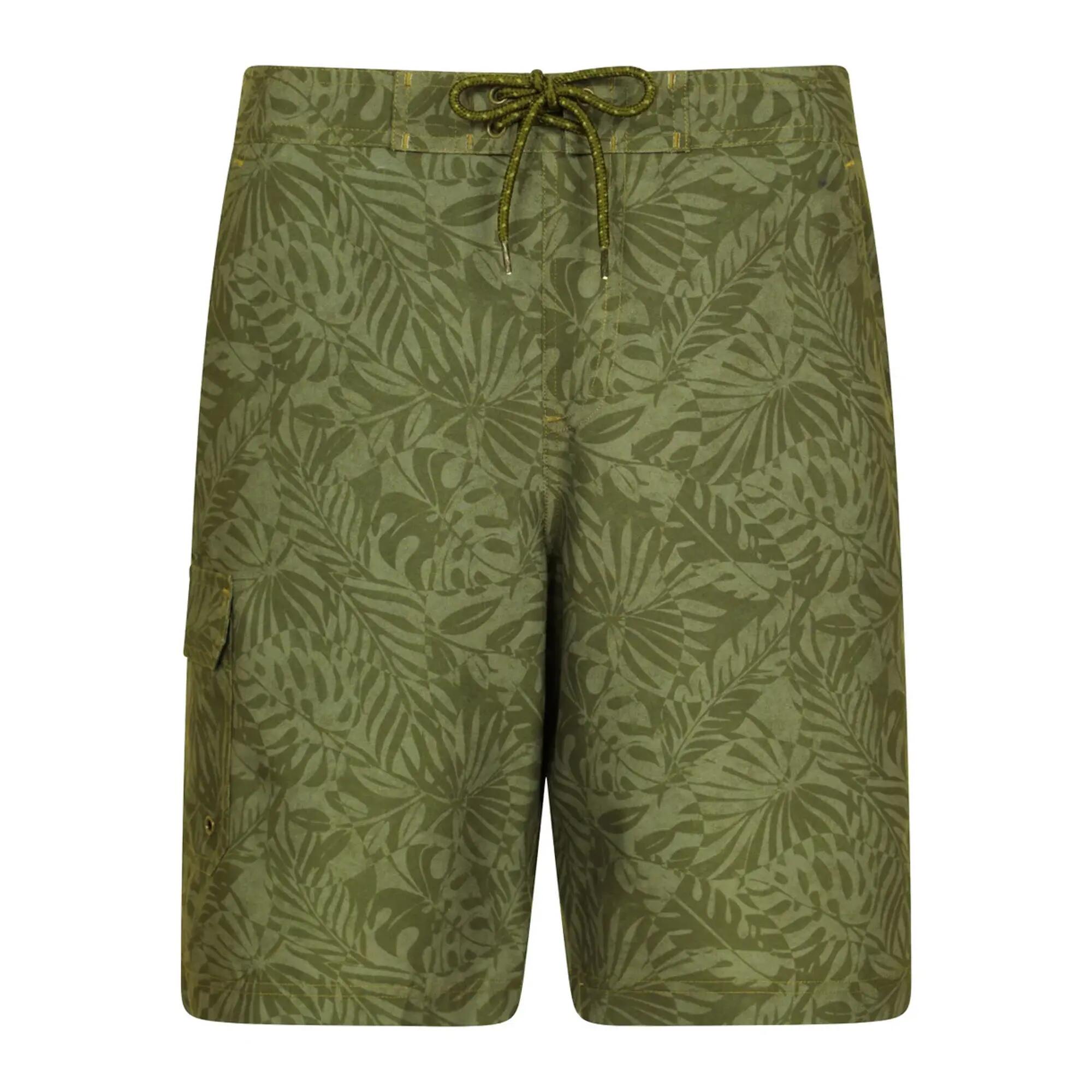 Mens Ocean Camouflage Boardshorts (Dark Khaki) 1/3