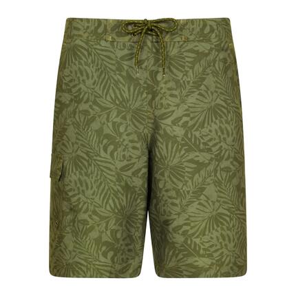 Boardshort Motif/style Camouflage Et Feuilles OCEAN Homme (Kaki Foncé Feuilles)