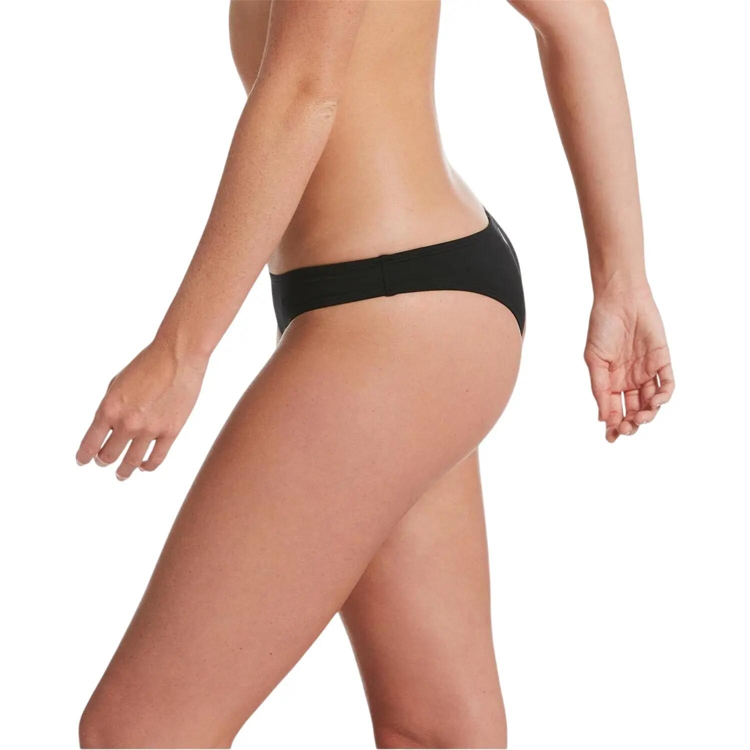 Dames Logo Laag uitgesneden Bikinibroekje (Zwart) 3/4