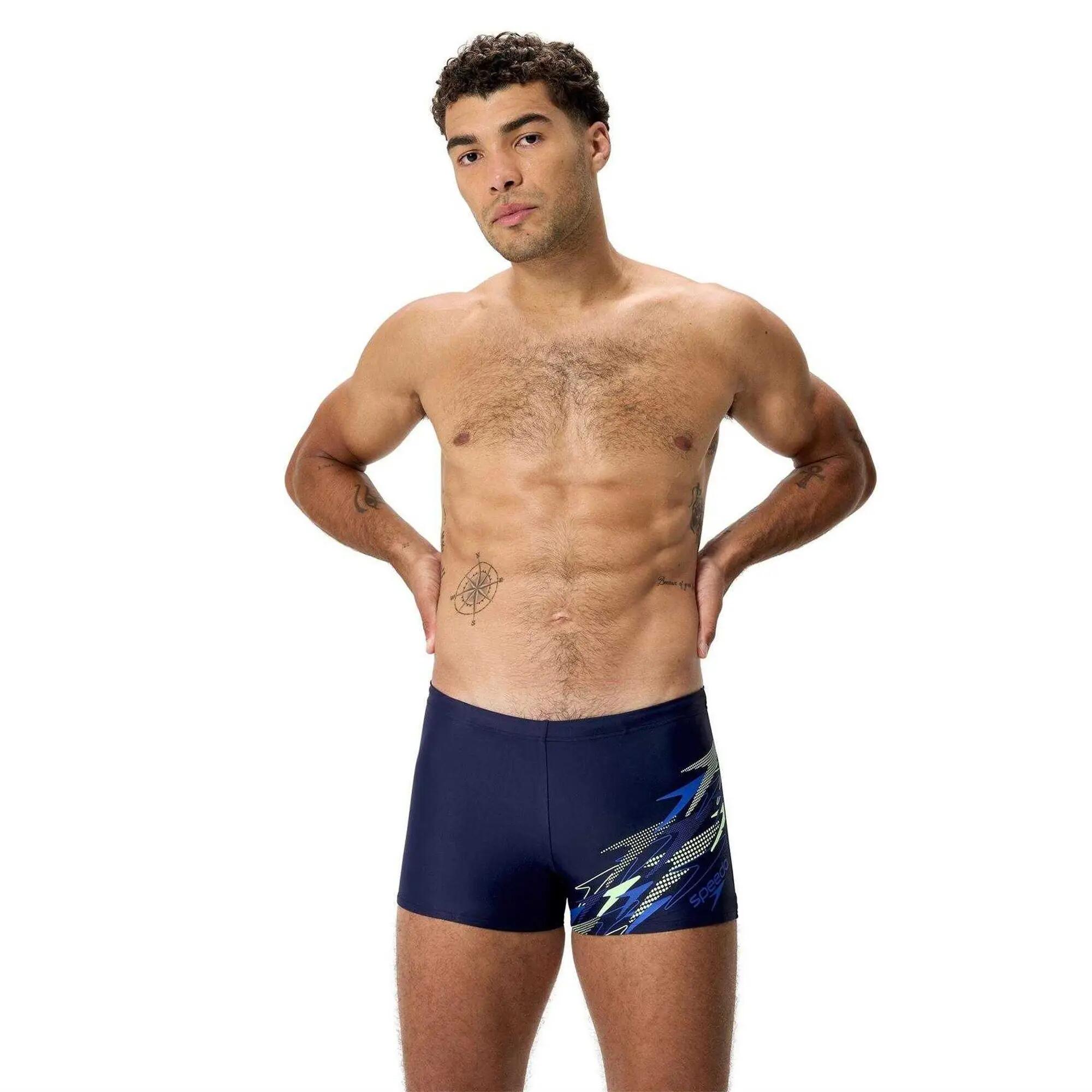 Zwemshort voor heren met gemengd patroon (Peacoat/Diepblauw) 2/7