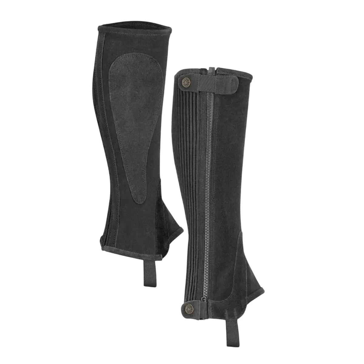 Unisex Adult Suede Half Chaps (Black) 2/2