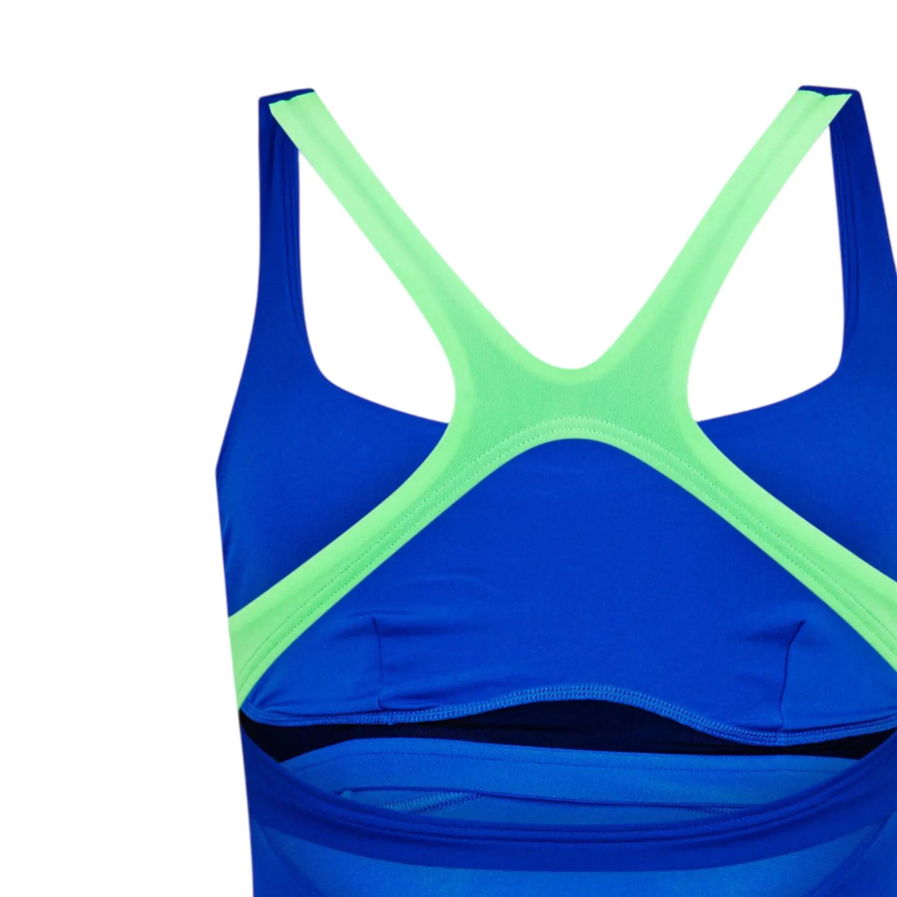 Maillot De Bain Bicolore 1 Pièce FLEXBAND Femme (Bleu) 4/4