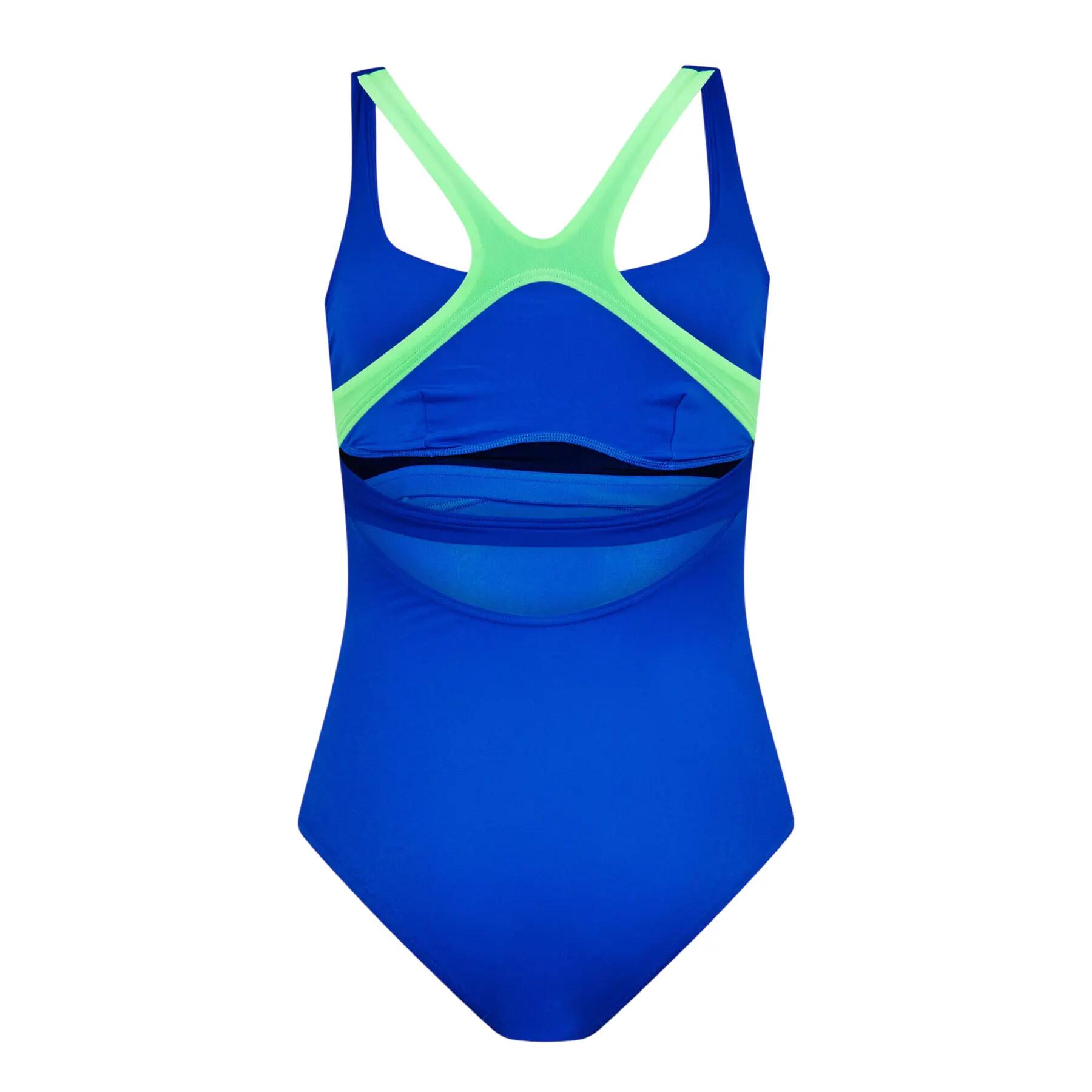 Maillot De Bain Bicolore 1 Pièce FLEXBAND Femme (Bleu) 2/4