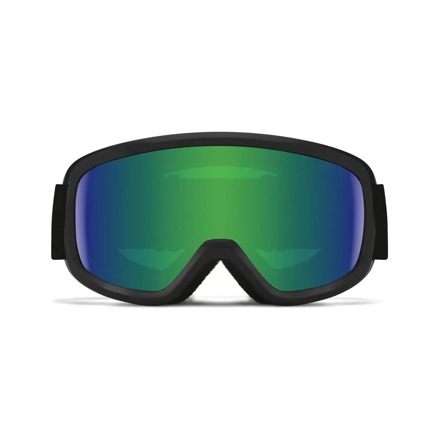 Masque De Ski Snowday Jr Black Green Solx Mirror Antifog Cat 3 Garçon 4/5