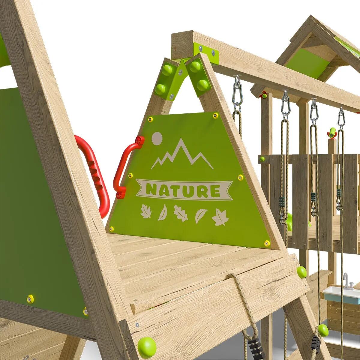 Zona de juegos de madera 2,20 m ZESTY XPRESSION XL - 14 niños 8/9