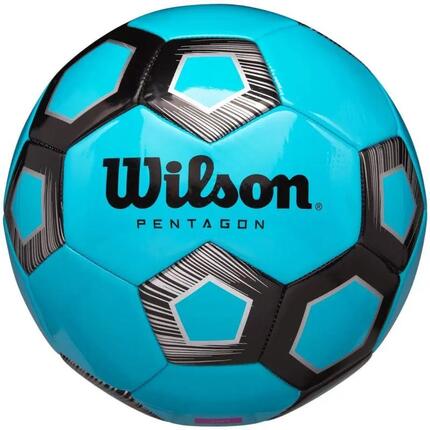 Ballon De Foot Motif/style Pentagone (Noir / Bleu) Taille 5