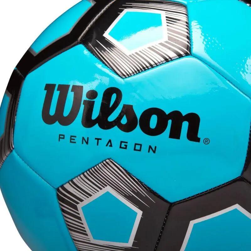 Ballon De Foot Motif/style Pentagone (Noir / Bleu) Taille 5 3/4