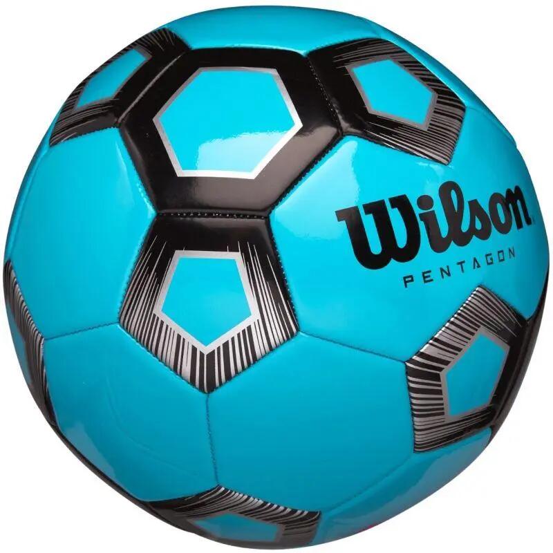 Ballon De Foot Motif/style Pentagone (Noir / Bleu) Taille 5 2/4