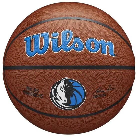 Ballon De Basket Motif/style Dallas Mavericks TEAM ALLIANCE (Marron) Taille 7