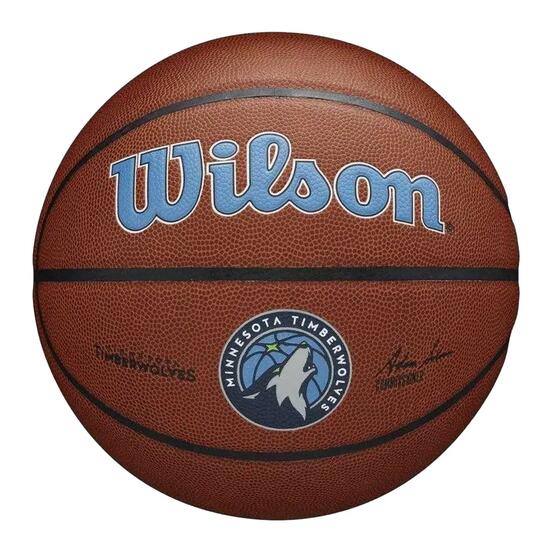 Ballon De Basket Motif/style NBA MINNESOTA TIMBERWOLVES (Marron) Taille 7