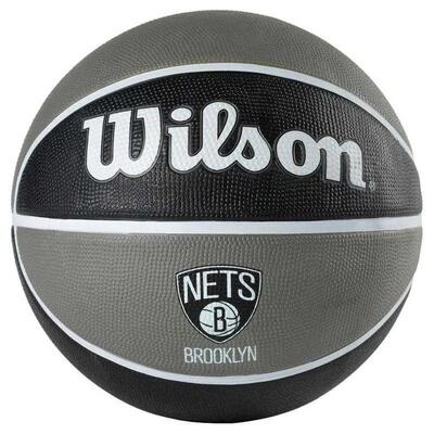 Brooklyn nets nba basketbal (zwart/grijs) 7