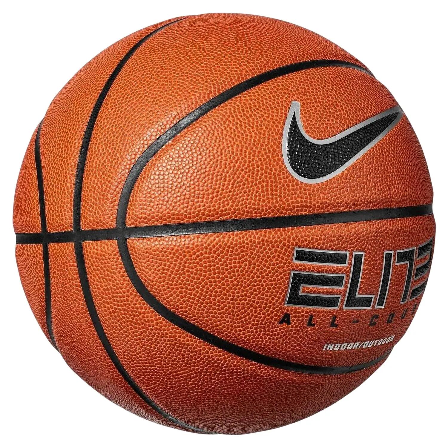 Balón de Baloncesto Elite All Court 2.0 Diseño Swoosh Ámbar, Negro Talla Única 2/3