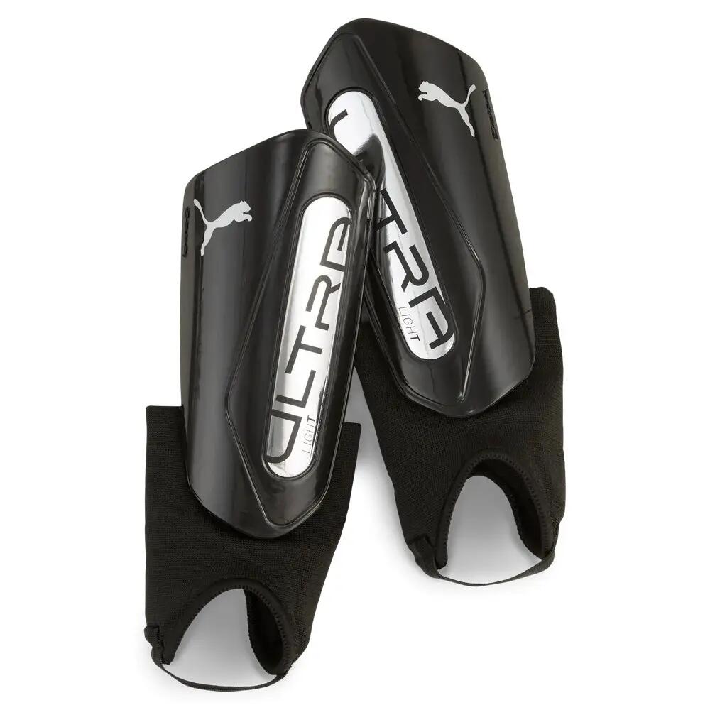 ULTRA Light Football Ankle Shinguards PUMA Black Silver Metallic 4/4