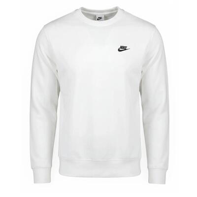 Felpa girocollo uomo ( fleece) nike bianco