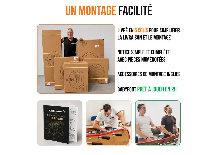 Baby foot de bar en bois foncé 9/15