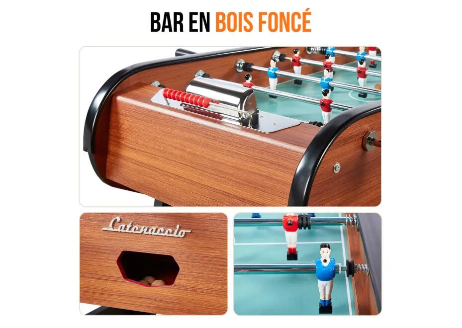 Baby foot de bar en bois foncé 13/15