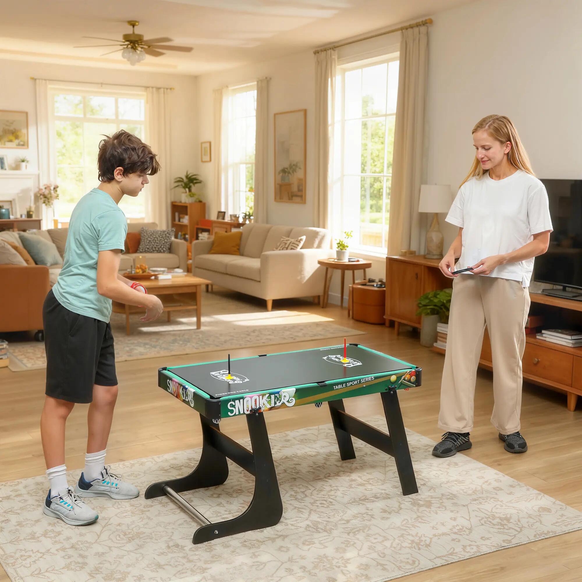 Mesa de Jogos 6 em 1 118x104x71 cm Multicor HOMCOM 5/6