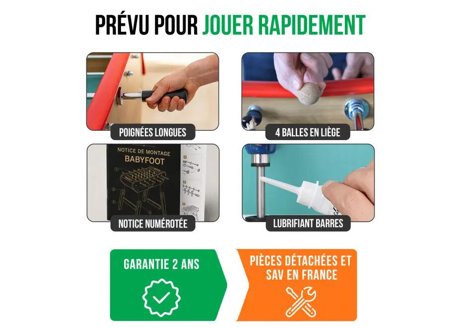 Baby foot de bar en bois foncé 10/15