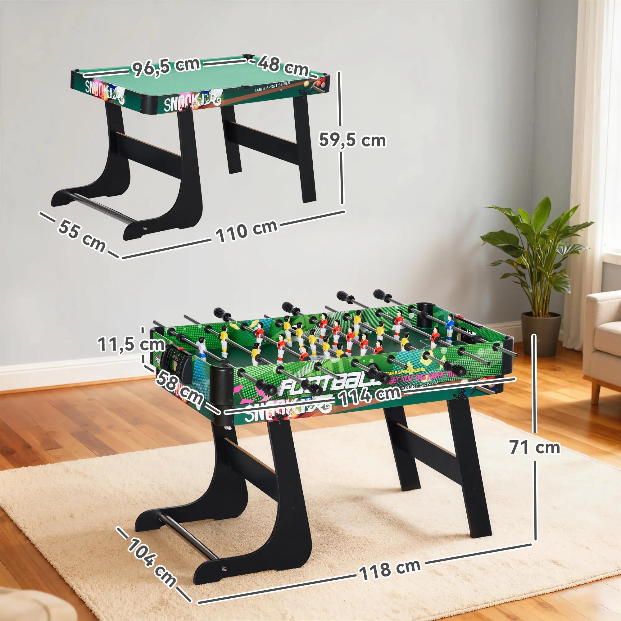 Mesa de Jogos 6 em 1 118x104x71 cm Multicor HOMCOM 3/6