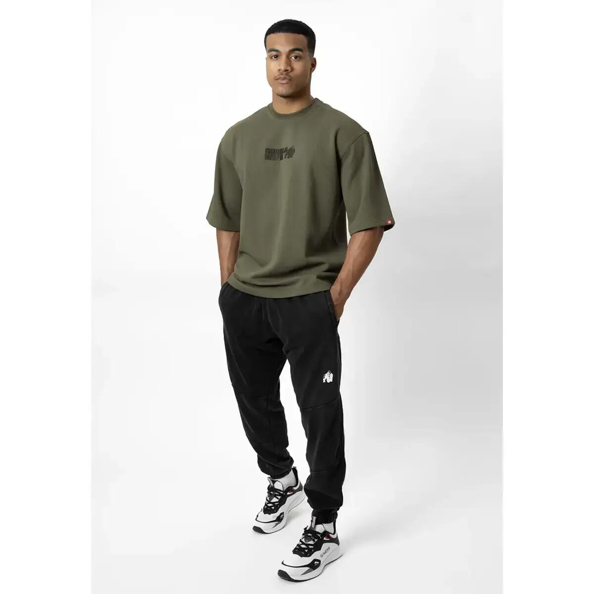 Idaho Oversize Waffle Maglietta - Army Verde 3/6