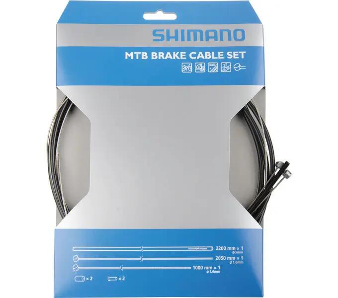 Set di cavi freno con estremità dei cavi e delle guaine in acciaio inox Shimano 4/7