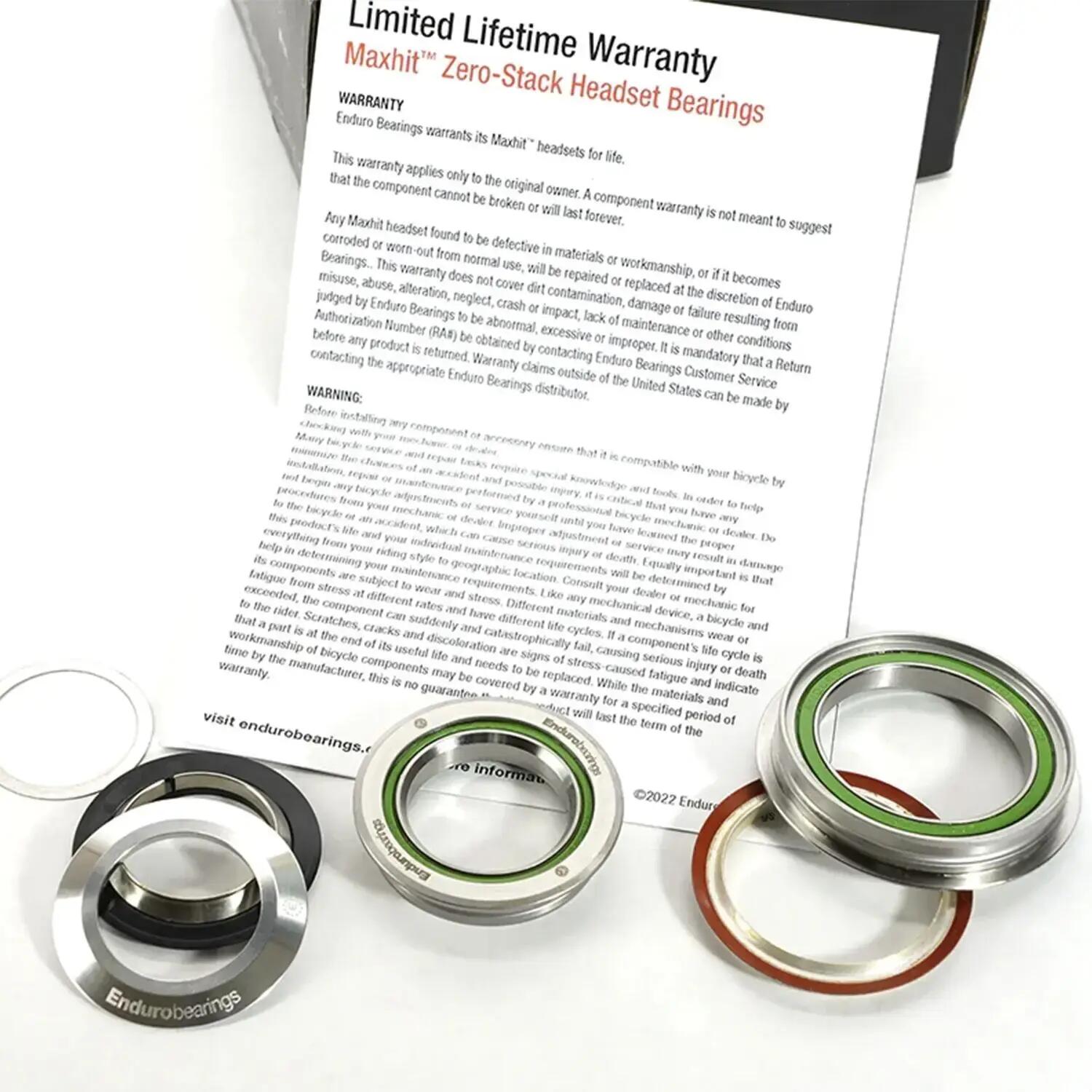 ENDURO BEARINGS Stery Maxhit Zero Stack 44/56 mm (1,125''/1,5'') 2/2