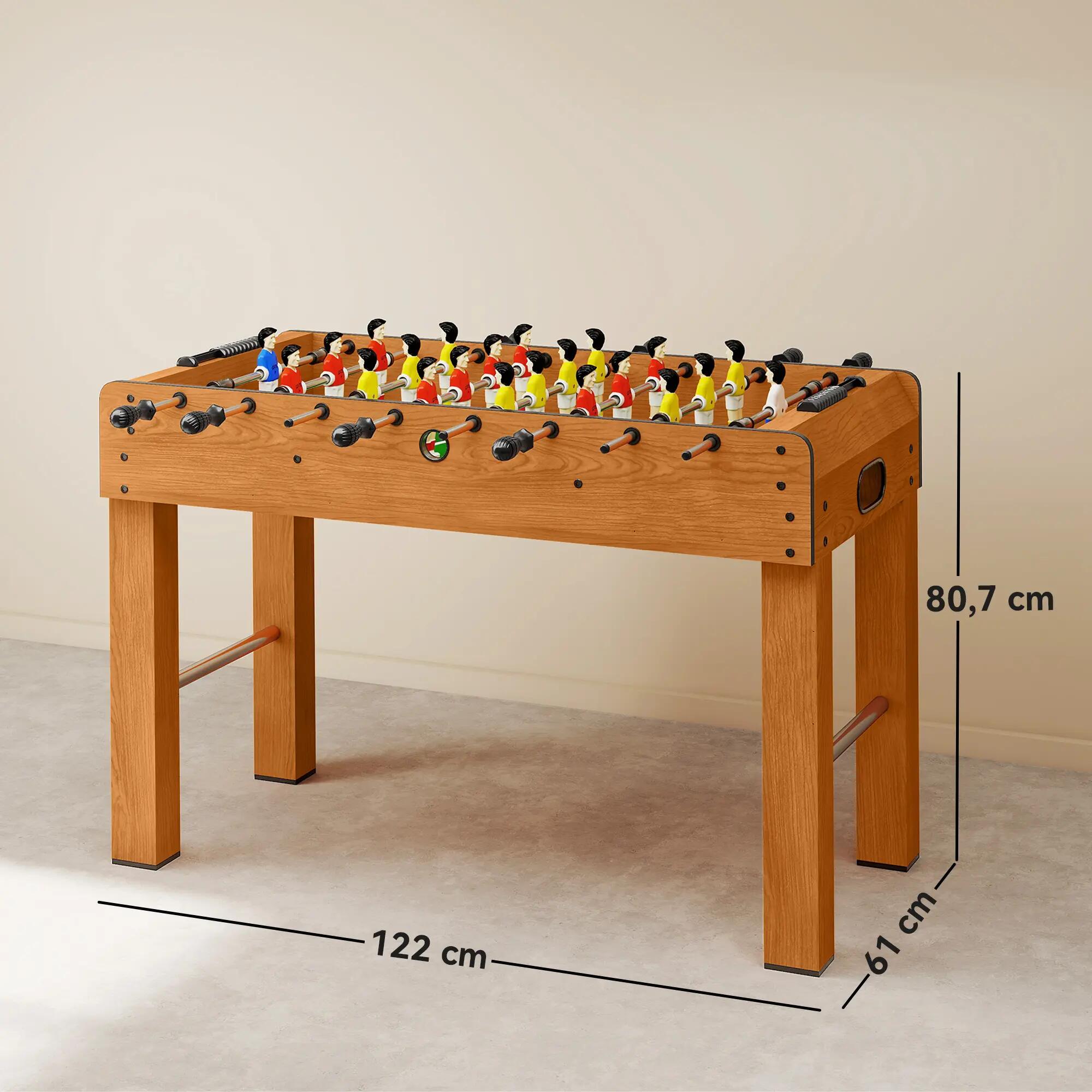 Mesa de Matraquilhos com 8 Barras e 2 Bolas 122x61x80,7cm homcom 3/7