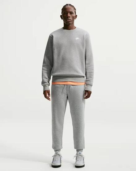 Sweat CLUB Homme (Gris Foncé Chiné / Blanc)