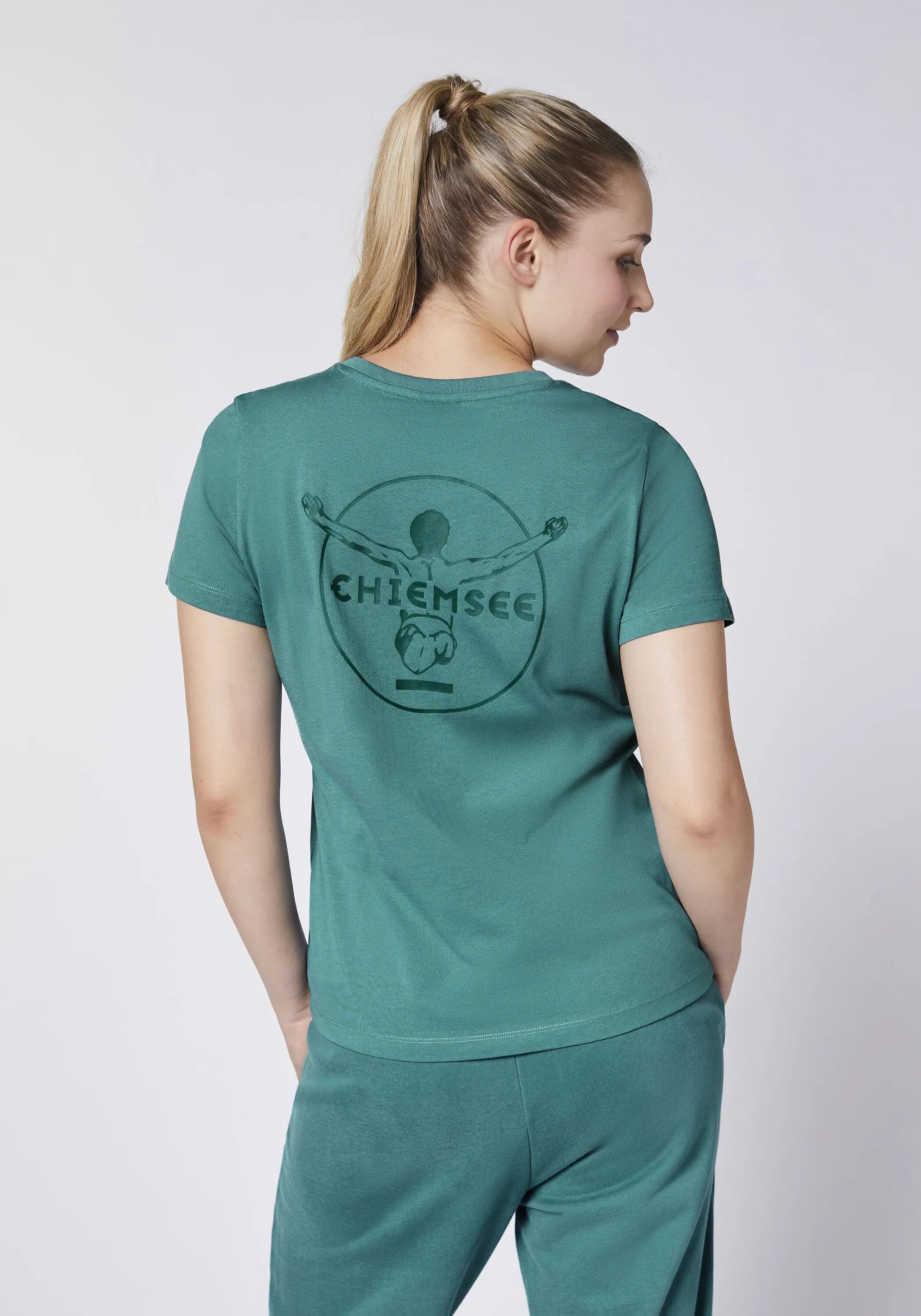 T-Shirt mit tonalem Stick & Print 4/7