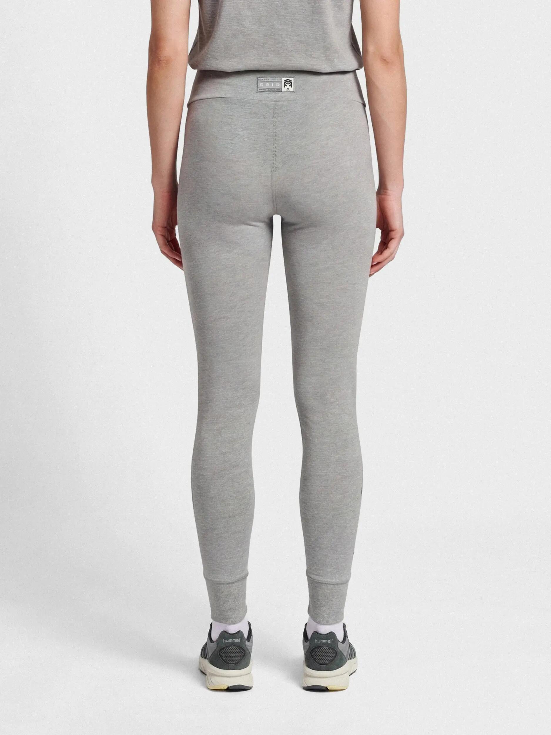 Damskie legginsy bawełniane Hummel Move Grid 3/12