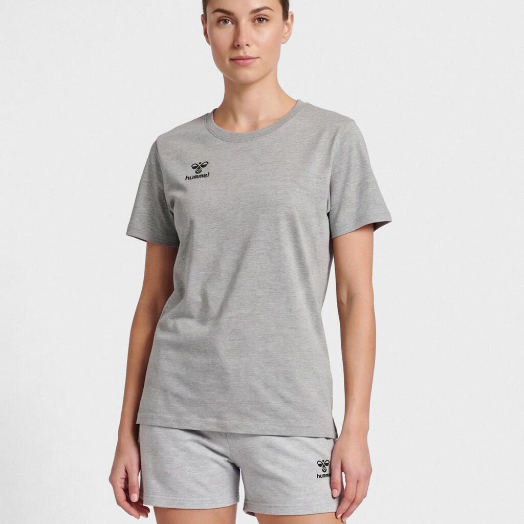 Women's cotton T-shirt Hummel Move Grid