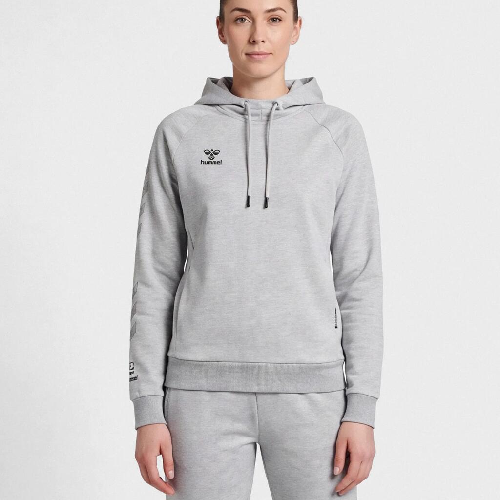 Women's cotton hooded sweatshirt Hummel Move Grid