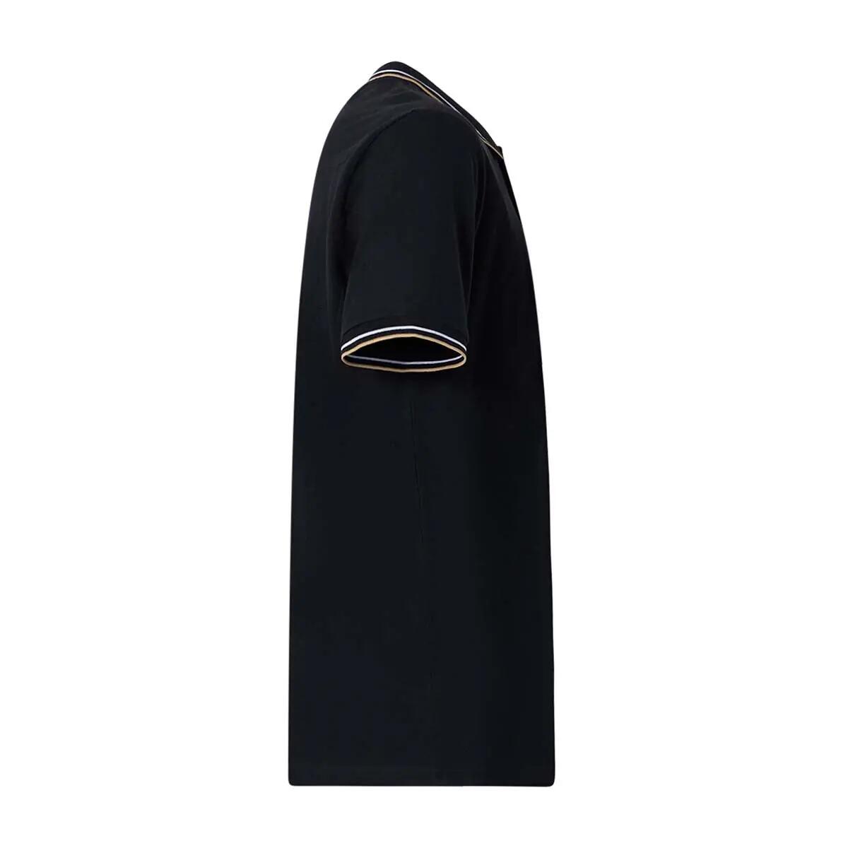 Polo Kappa Korpo de Hombre Negro con Logo 6/7