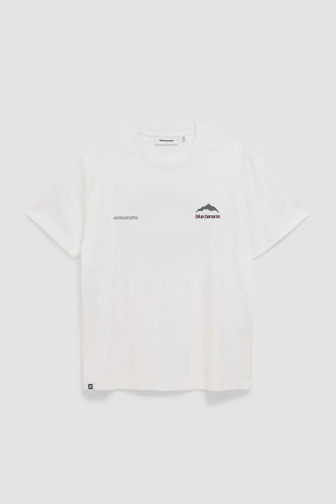 Camiseta Blue Banana de 100% Algodón Orgánico Mountain Blanca 7/7