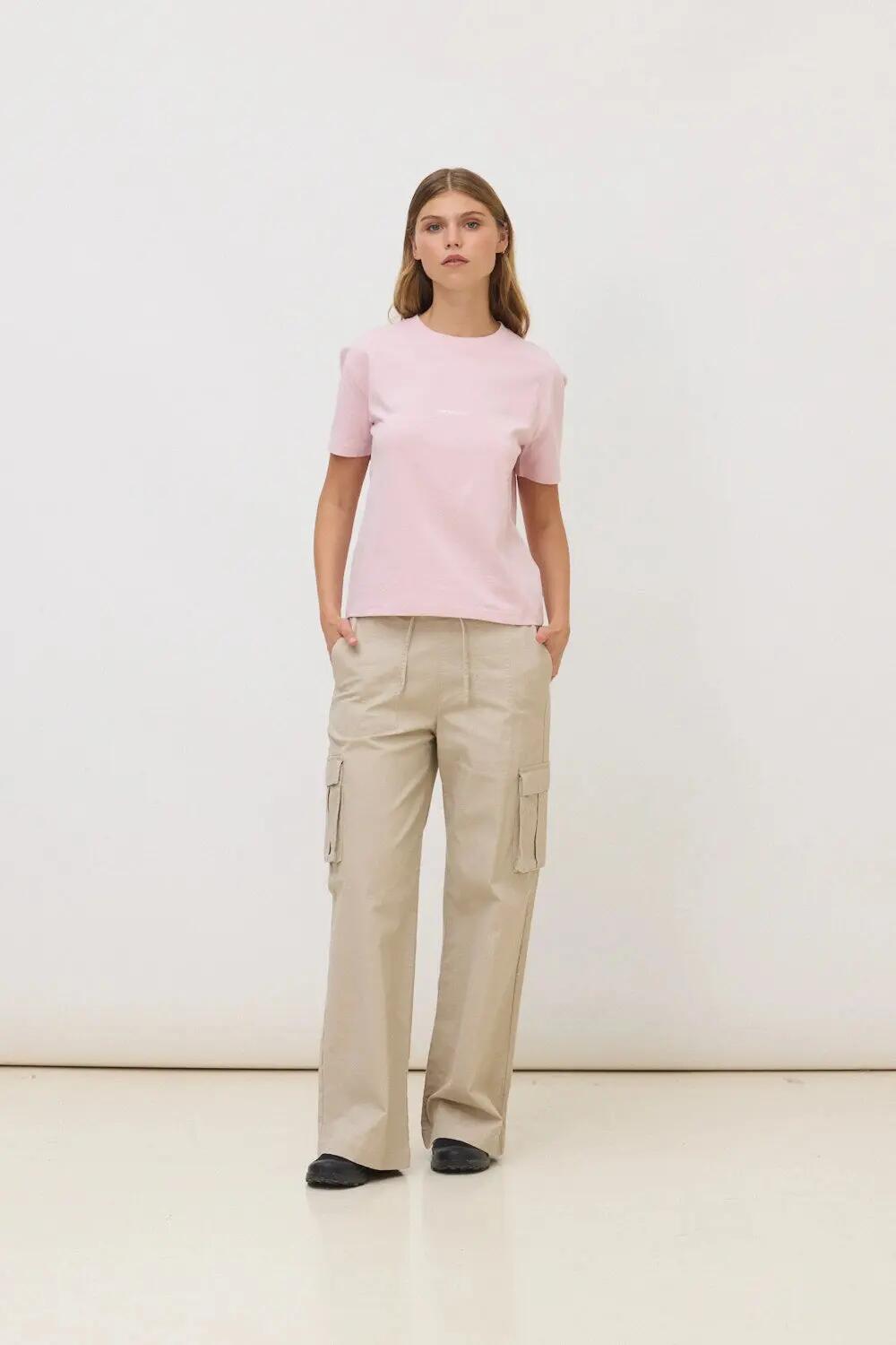Camiseta de Mujer Blue Banana de Algodón Orgánico Nature Light Pink 3/4