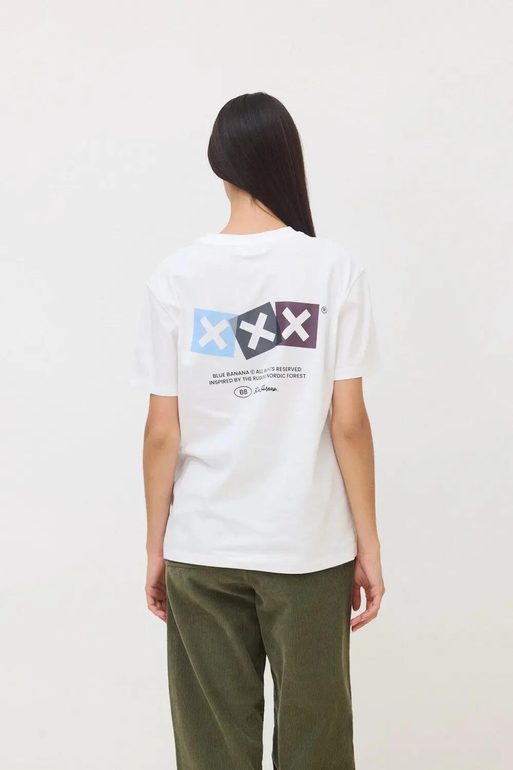 Camiseta Blue Banana de 100% Algodón Orgánico Dice Blanca 5/7