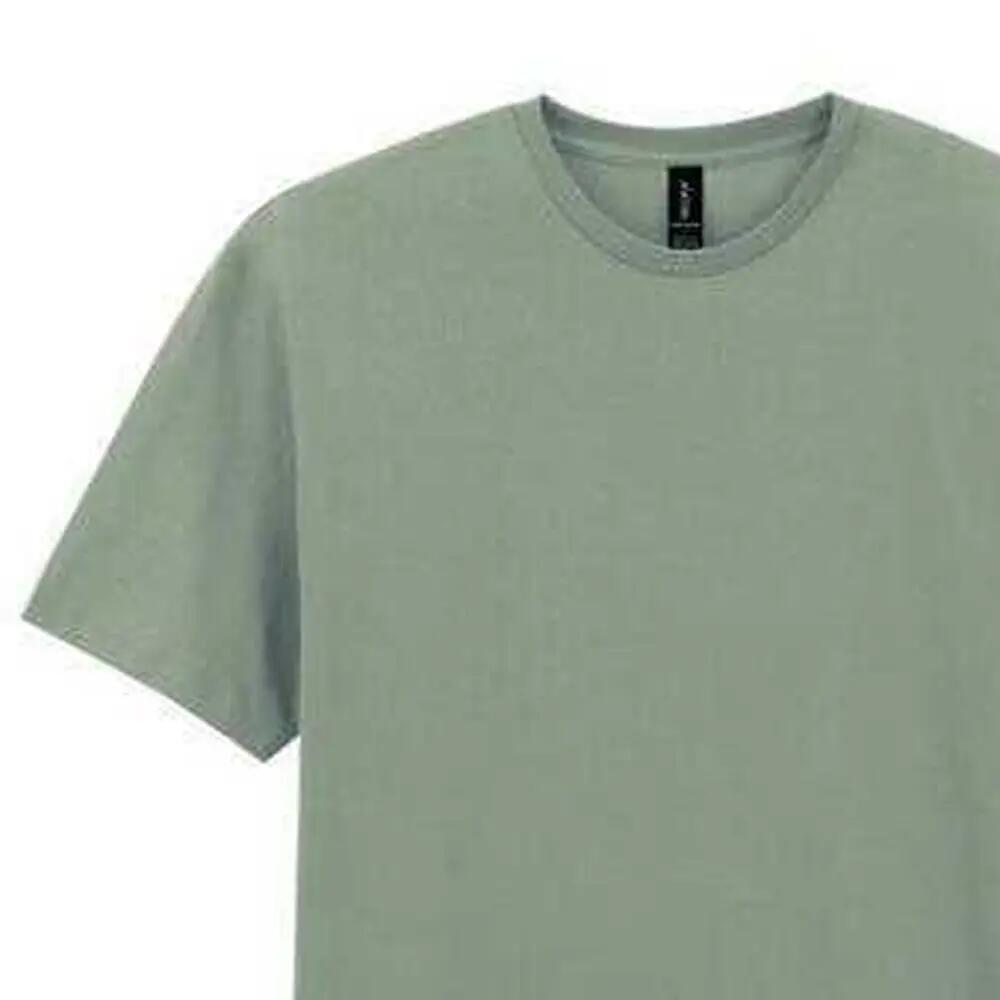 Tshirt Uni Et Léger Manches Courtes Adulte (Vert De Gris Clair) 3/3