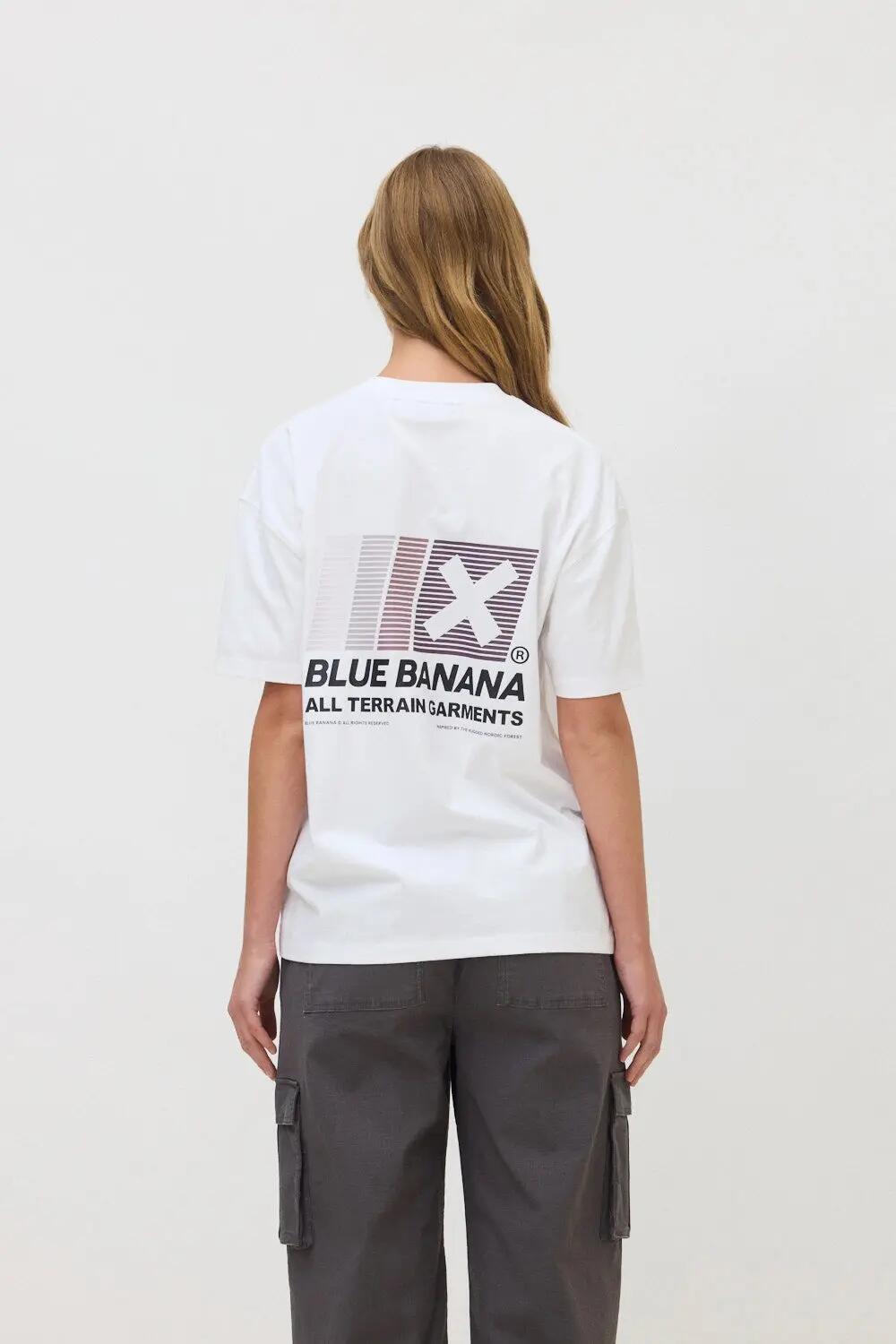 Camiseta Blue Banana de 100% Algodón Orgánico Boost Blanca 5/7