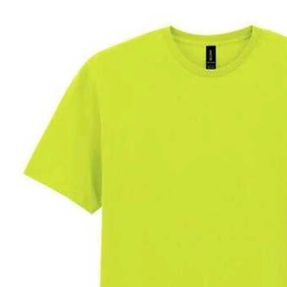 Tshirt Uni Et Léger Manches Courtes Adulte (Jaune Vif) 3/3