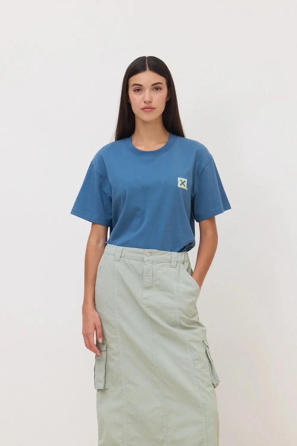 Camiseta Blue Banana de 100% Algodón Orgánico Puffy Indigo Blue 4/7
