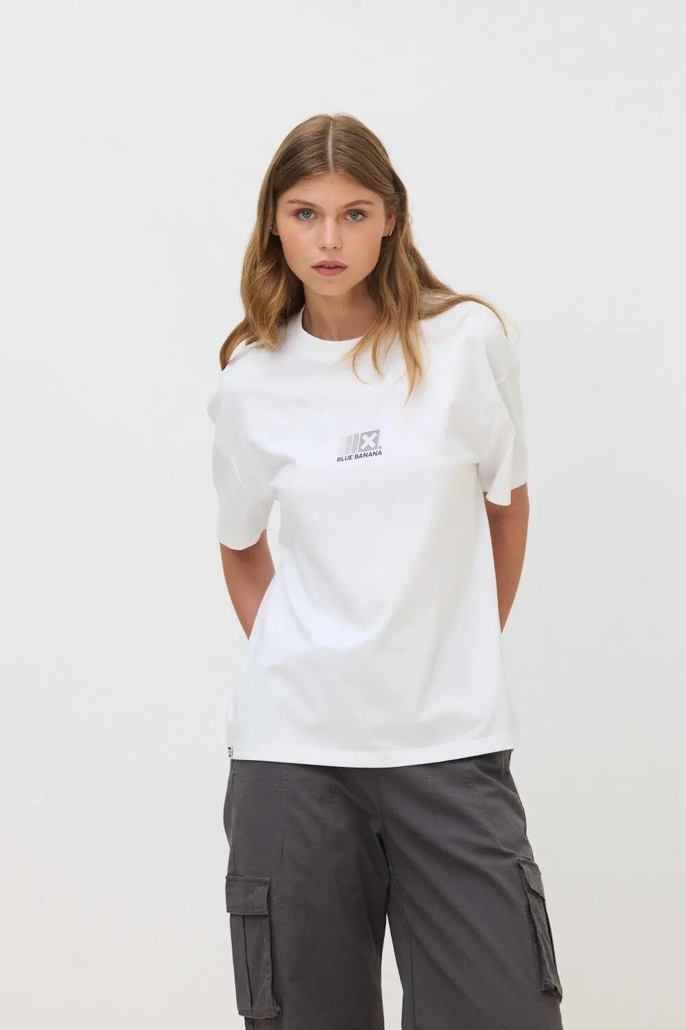 Camiseta Blue Banana de 100% Algodón Orgánico Boost Blanca 4/7