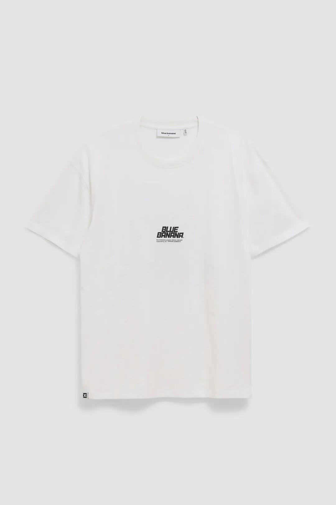 Camiseta Blue Banana de 100% Algodón Orgánico Nordic Blanca 7/7