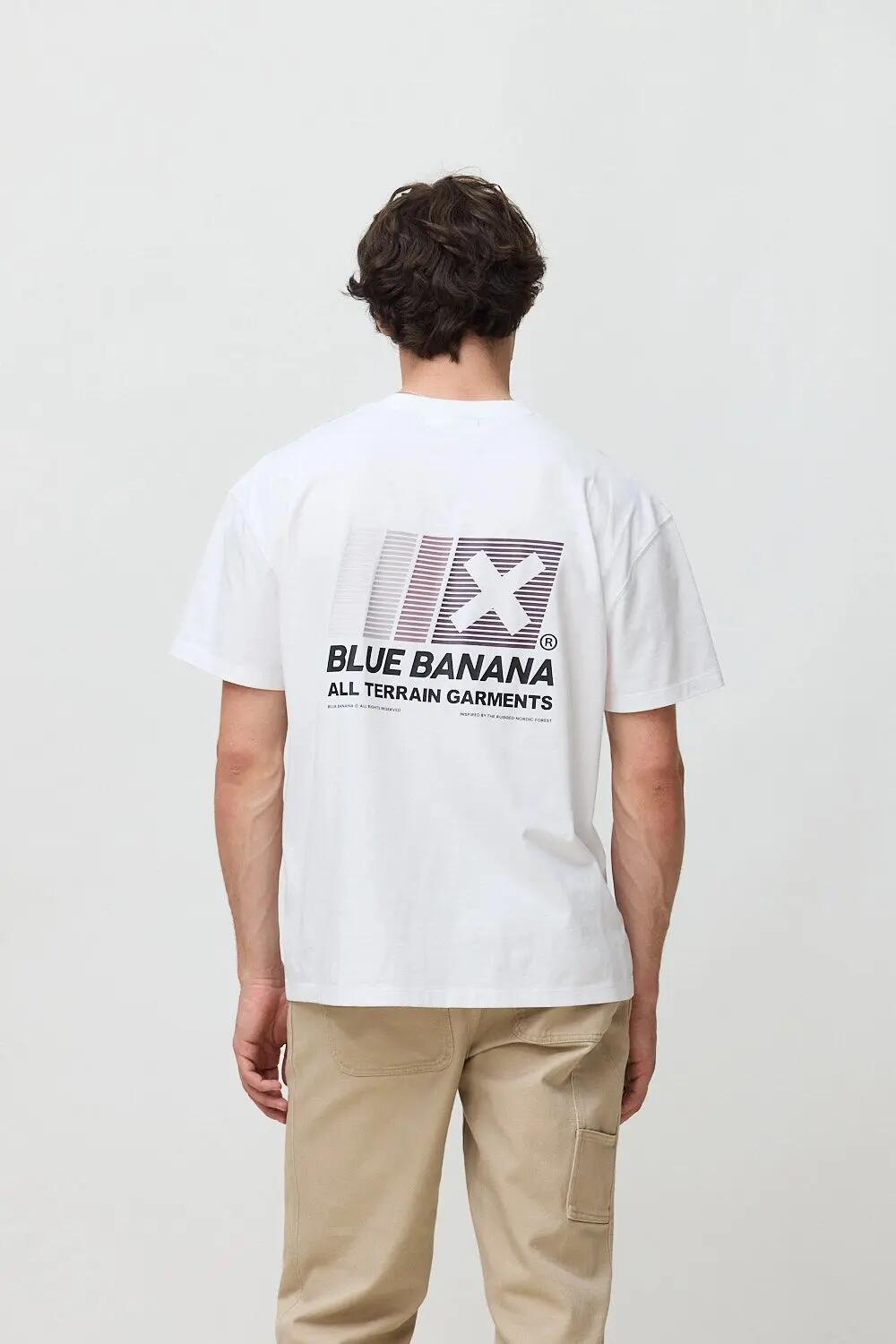 Camiseta Blue Banana de 100% Algodón Orgánico Boost Blanca 2/7
