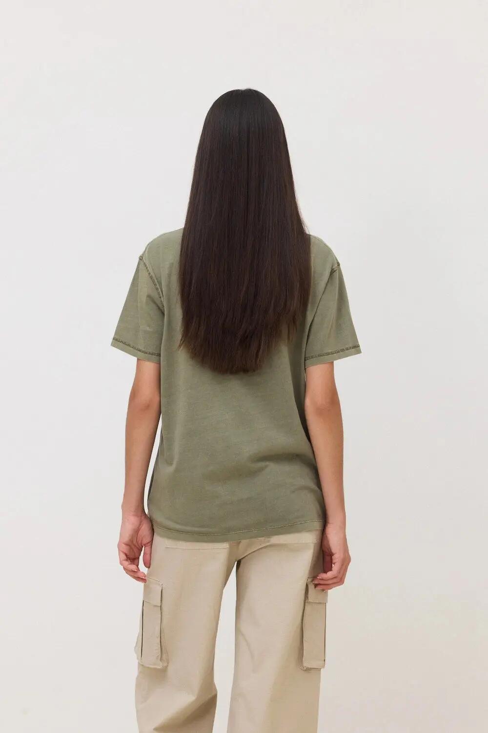 Camiseta Blue Banana de 100% Algodón Orgánico Iconic Olive Green 5/7