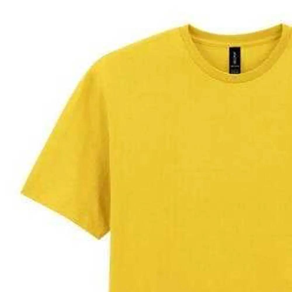 Tshirt Uni Et Léger Manches Courtes Adulte (Jaune) 3/3