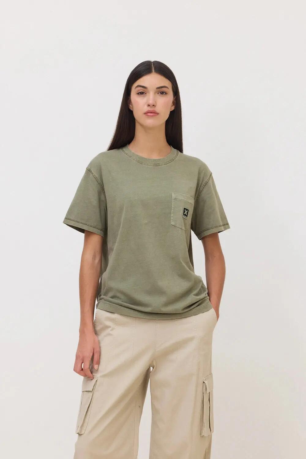 Camiseta Blue Banana de 100% Algodón Orgánico Iconic Olive Green 4/7