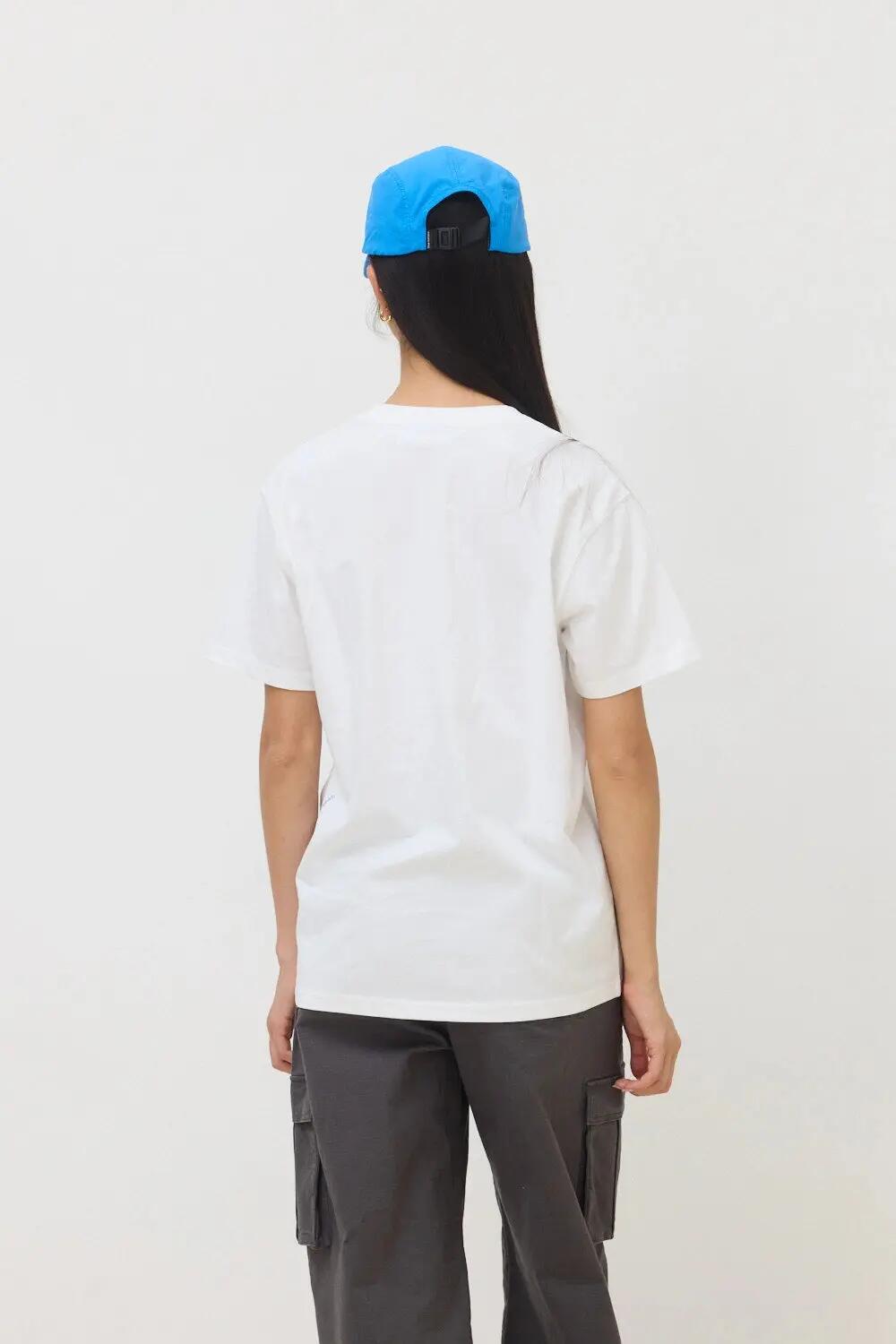 Camiseta Blue Banana de 100% Algodón Orgánico Amsterdam Blanca 5/7